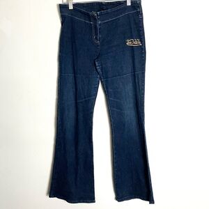 Vintage Y2K‎ Von Dutch Lowrise  Blue Denim Flare Jeans Junior XL